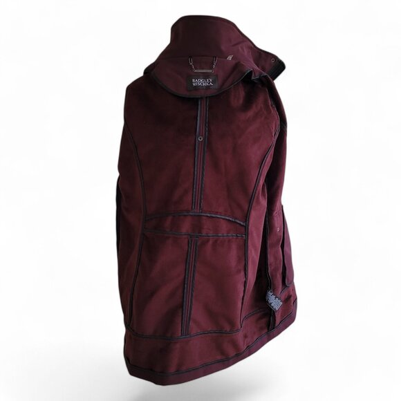 NWOT Badgley Mischka Paneled Thermotech Jacket Coat in Burgundy Style 66934 - Picture 12 of 16